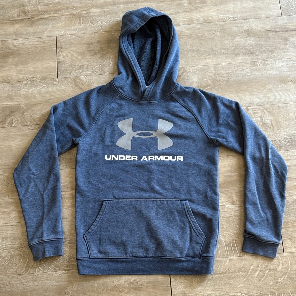 Under Armour Kids YXL Logo Hoodie Blue